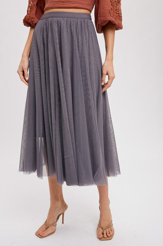 Tulle Midi Skirt