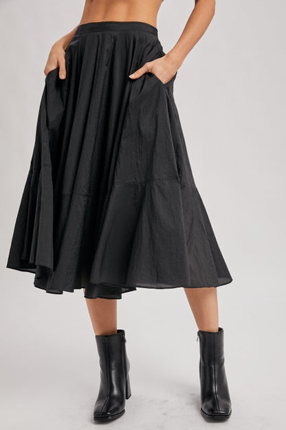 Black Pocket Skirt