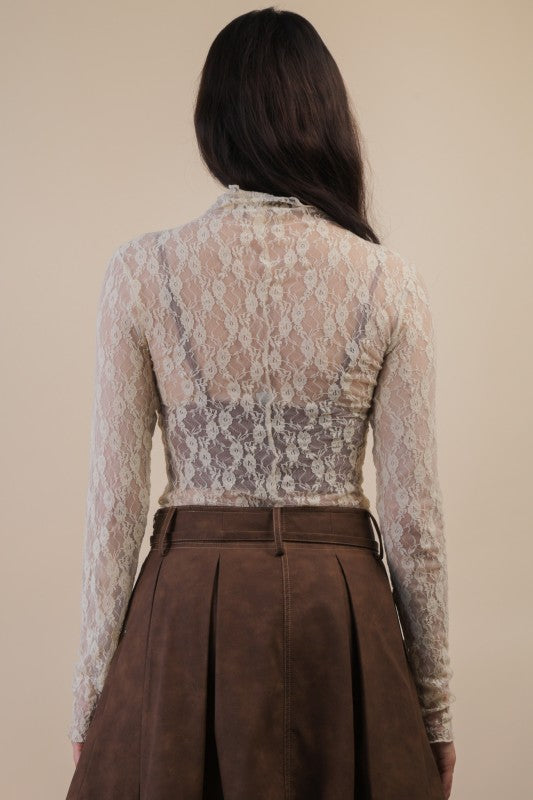 Champagne Mesh Top