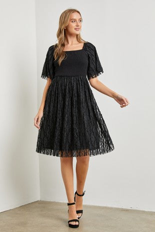 Raw hem midi