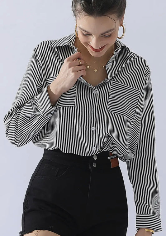Striped Collared Blouse