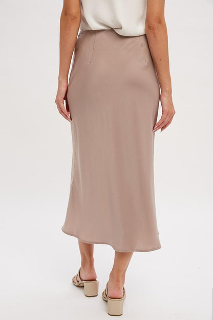 Mushroom Satin Skirt