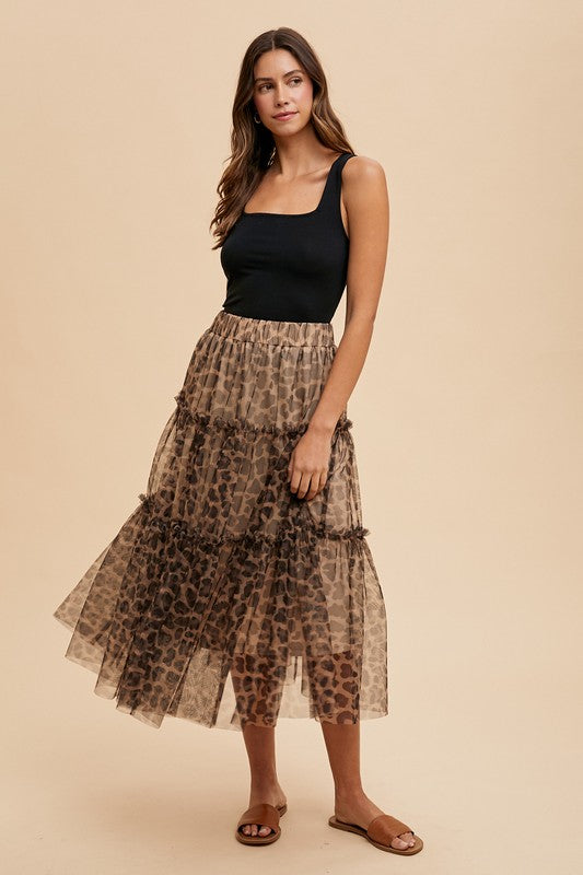 Leopard Tulle Skirt