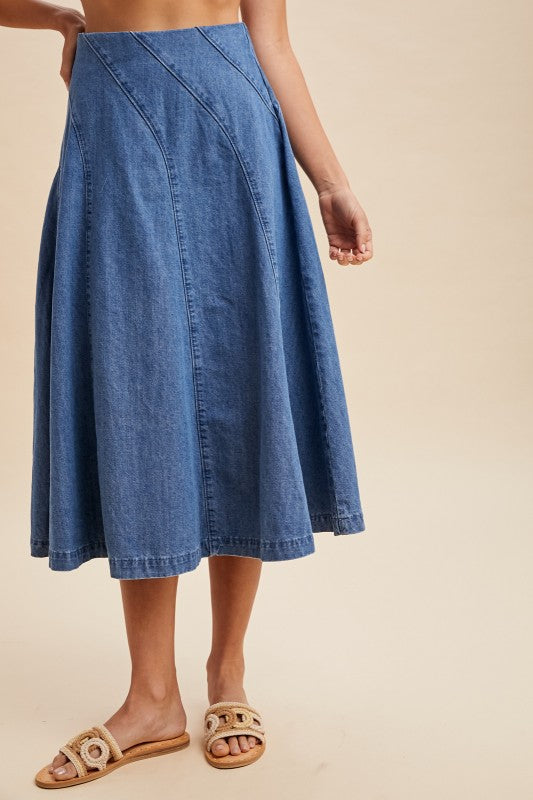 Asymmetrical Denim Skirt