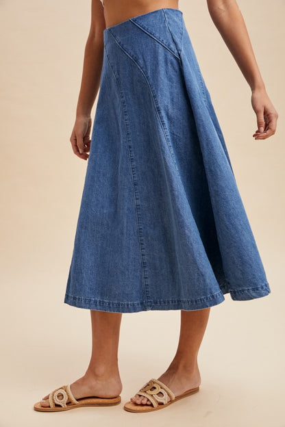 Asymmetrical Denim Skirt